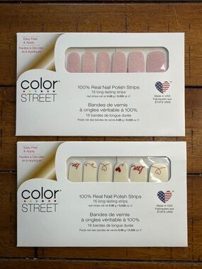 Color Street Real Nail Polish Strips Love Letter & Blushing in Flushing